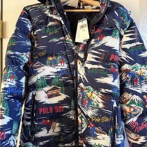 Polo by Ralph Lauren Adult Puffer Jacket - Blue Multicolor